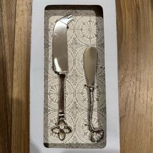 Silver Cheese Knife and Spreader Set